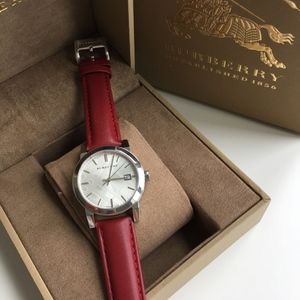 burberry red watch